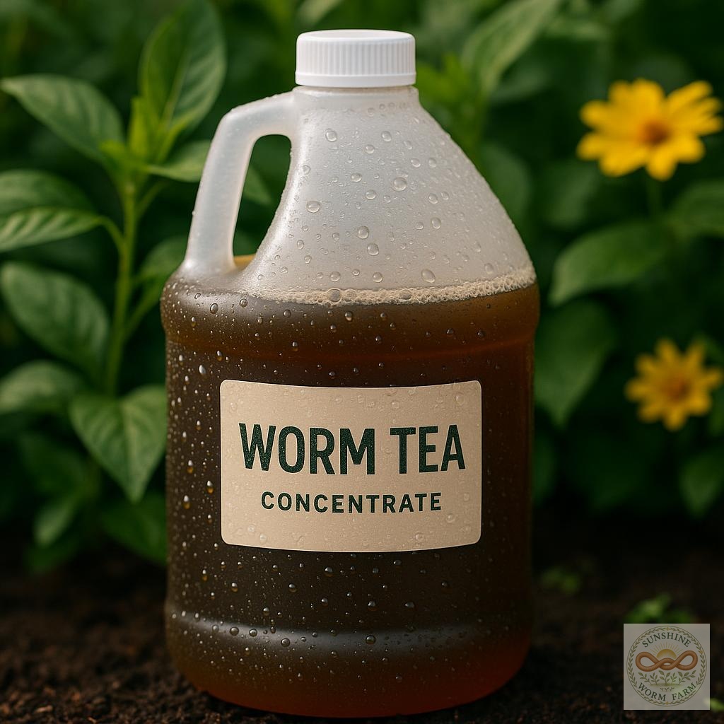 Worm tea liquid fertilizer application